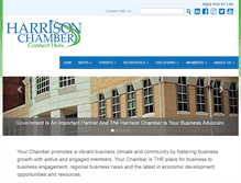 Tablet Screenshot of harrisoncountychamber.com